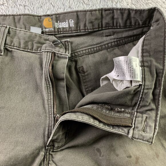 Carhartt Pants Mens 36x32 Brown Relaxed Fix Rugged Flex Distressed Workwear - Picture 8 of 15